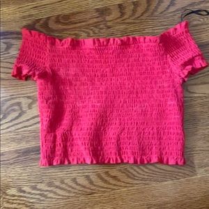 Off the shoulder fitted shirt